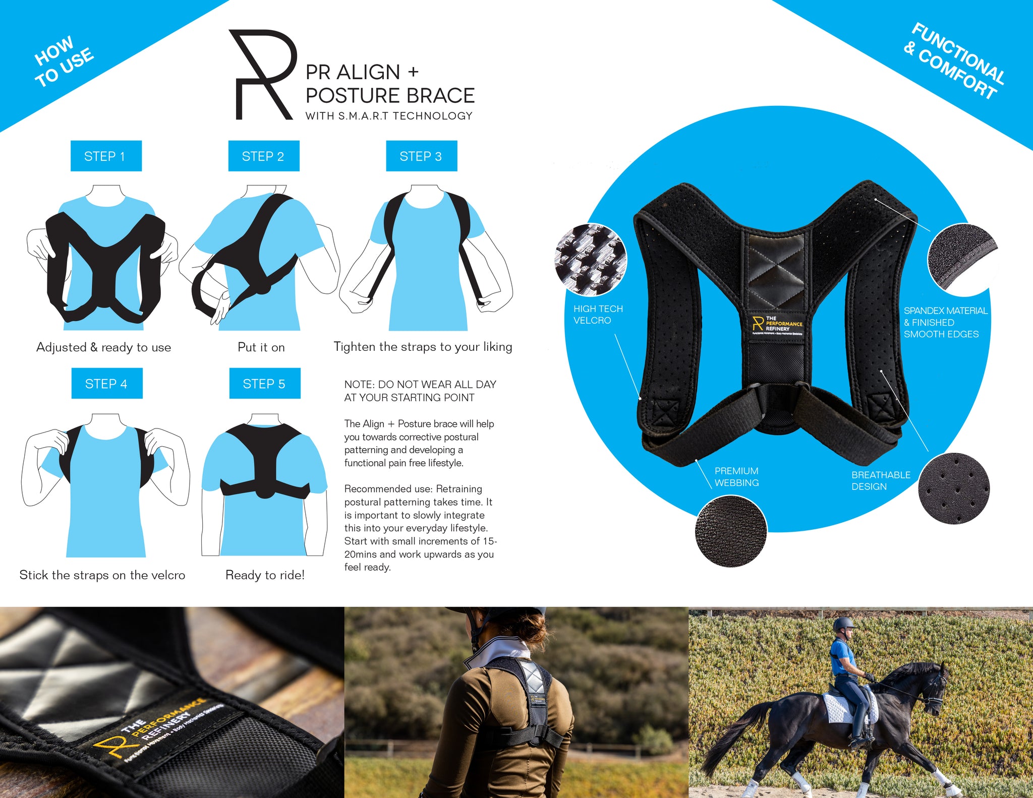 PR Align + Posture Brace – Equiformance Rider Bands